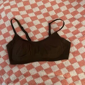Aerie SMOOTHEZ Padded Scoop Bralette Brown